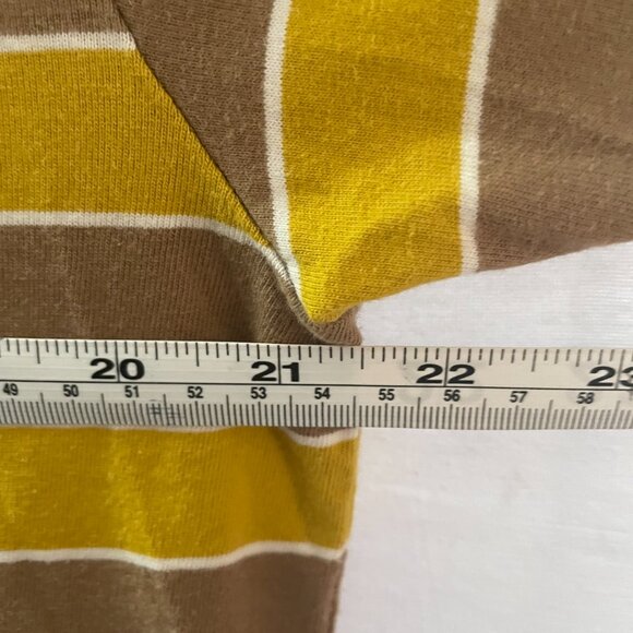 Vintage 90s GUESS Los Angeles Logo Striped Shirt – Brown & Yellow, Men’s Size S - Picture 4 of 5